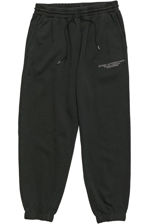 Stussy Womens INT. Embroidered Track Pants Black - GODML5463